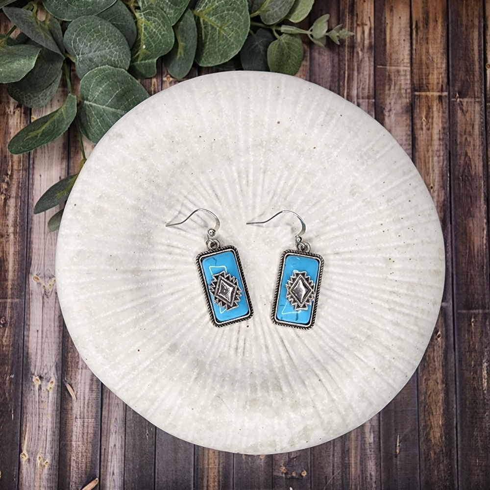 Turquoise blue earrings